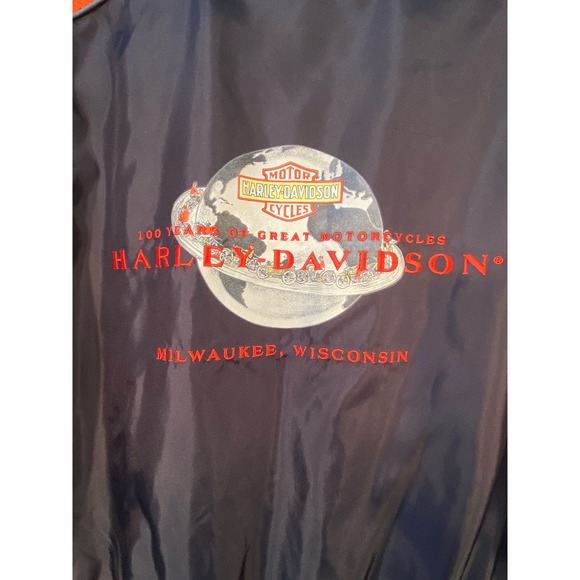 Vintage Harley Davidson 100th Anniversary Zip Jacket Size M* Classic Design WC19 - Picture 11 of 12